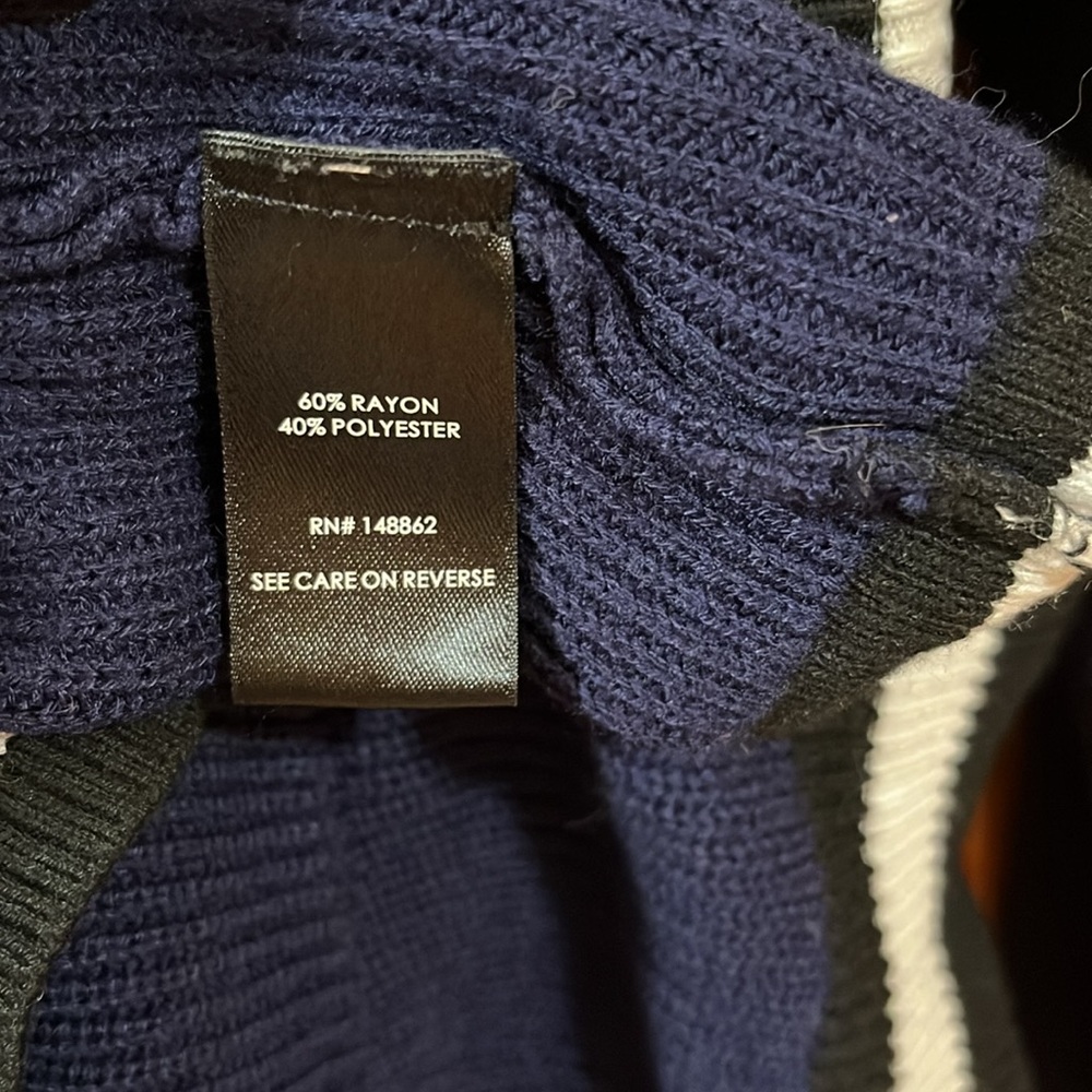 Torrid Colorblock Navy Blue Open Front Long Line Cardigan Sweater Size 3 - Picture 8 of 14